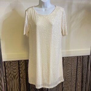 Betsey Johnson Pink Label on Cream Fabric